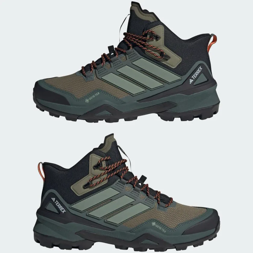 Мужские походные ботинки Adidas Terrex Skychaser Gore-tex средней высоты, оливковый/серебристый зеленый/черный — фото 4