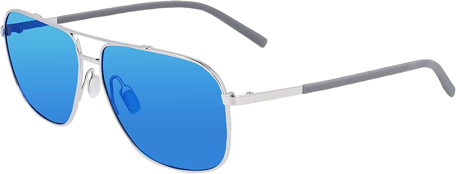 

Columbia мужские солнцезащитные очки Mist Trail Pilot, Shiny Silver/Blue Revo Lens
