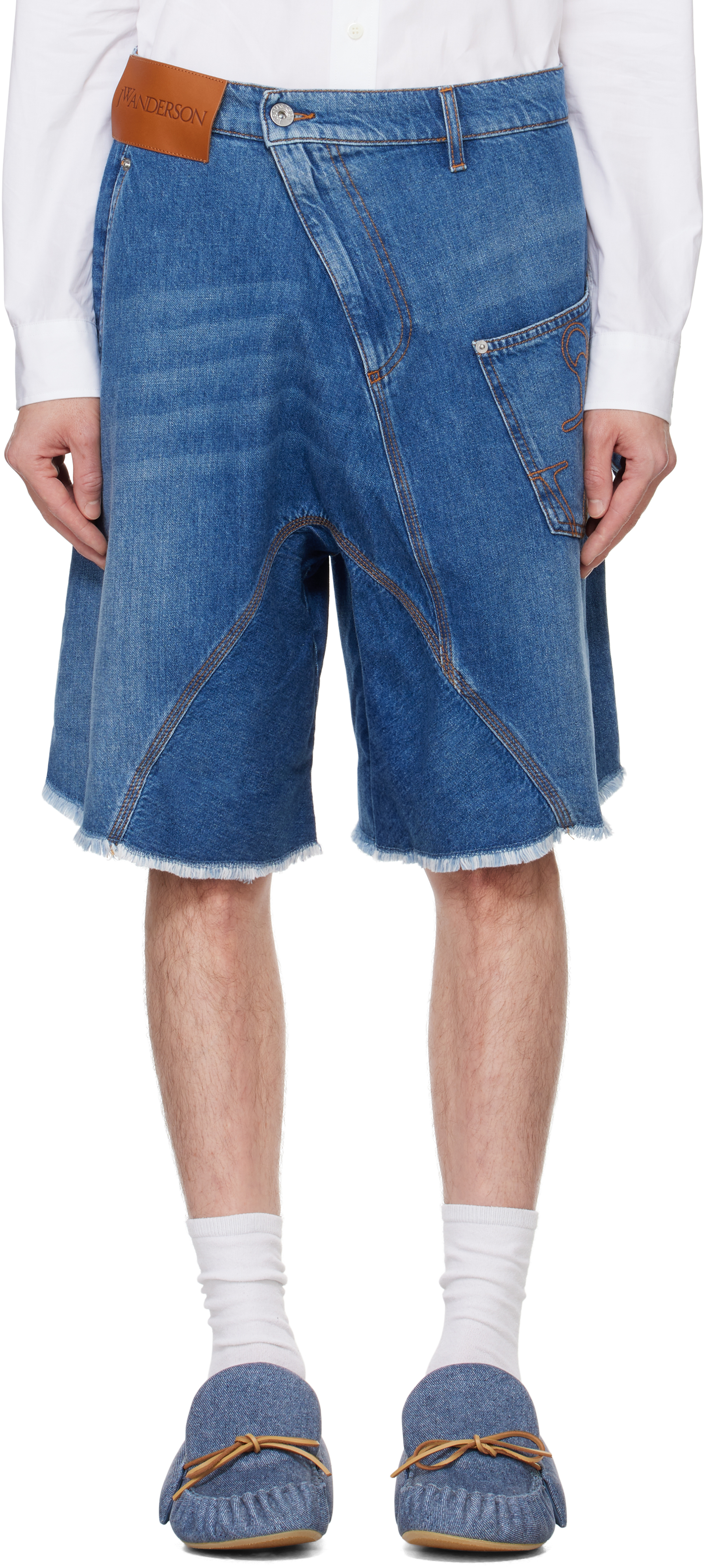 

Синие джинсовые шорты Twisted Workwear JW Anderson