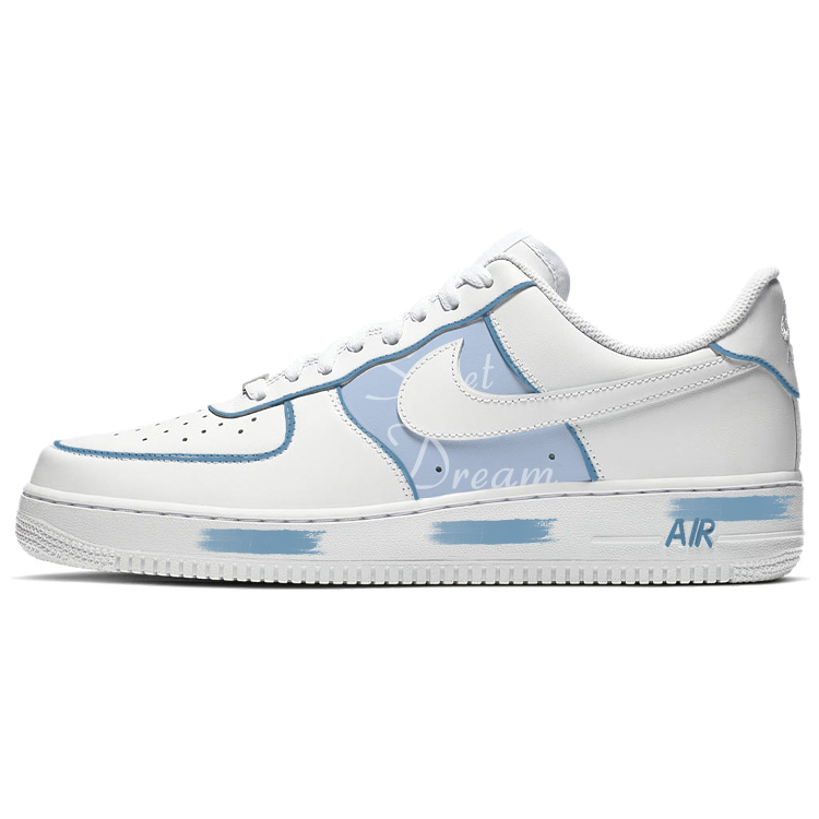 

Nike Кроссовки Air Force 1 для скейтбординга, износостойкие, белые, синие, мужские
