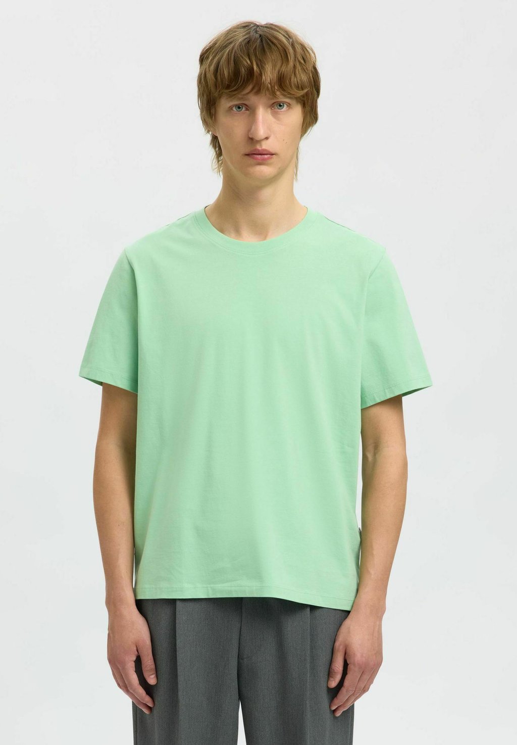 

Базовая футболка SLHASPEN O NECK TEE Selected Homme, светло-зеленый