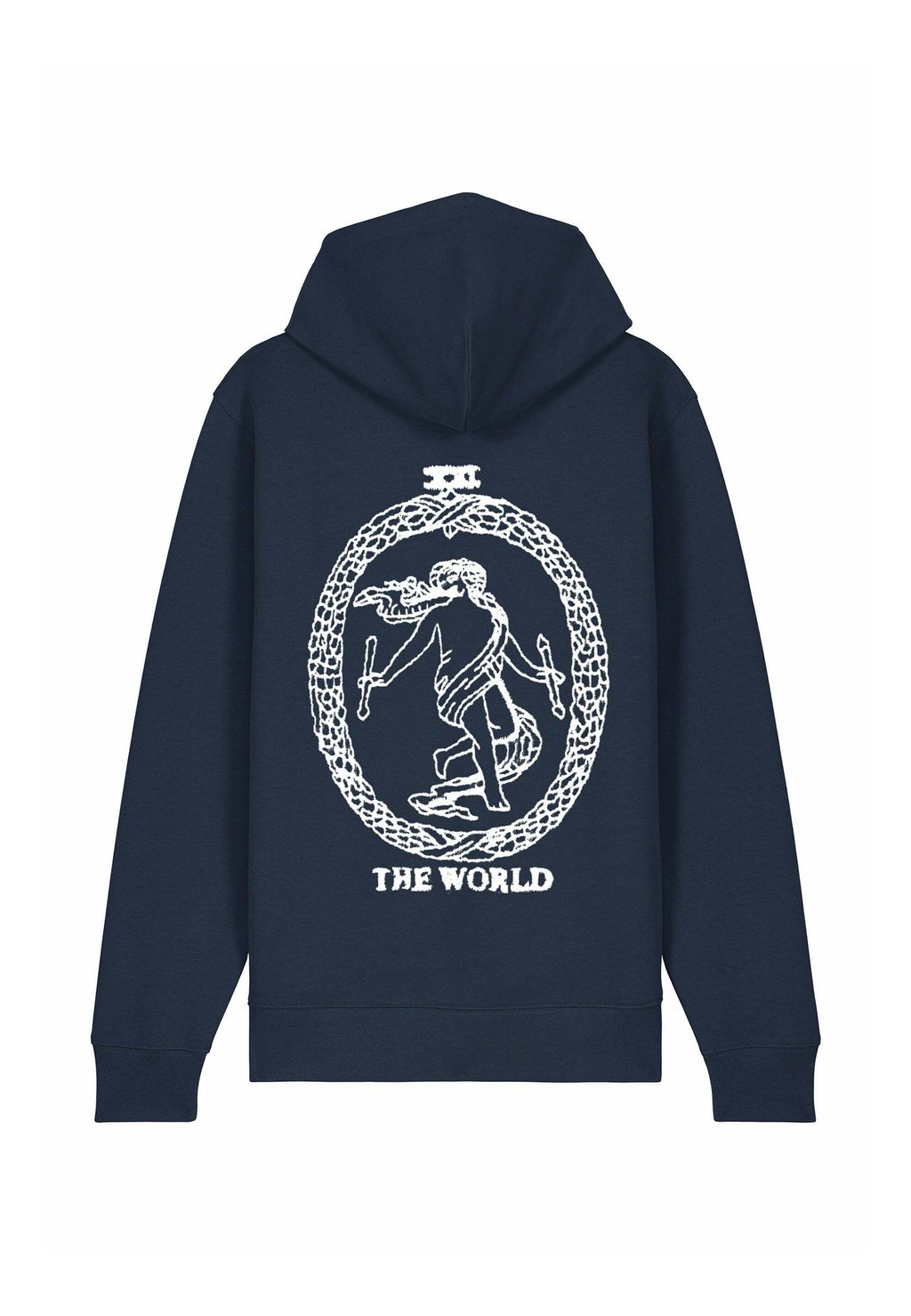 

Толстовка на молнии THE WORLD BACK EMBROIDERY Mira Paris, темно-синий