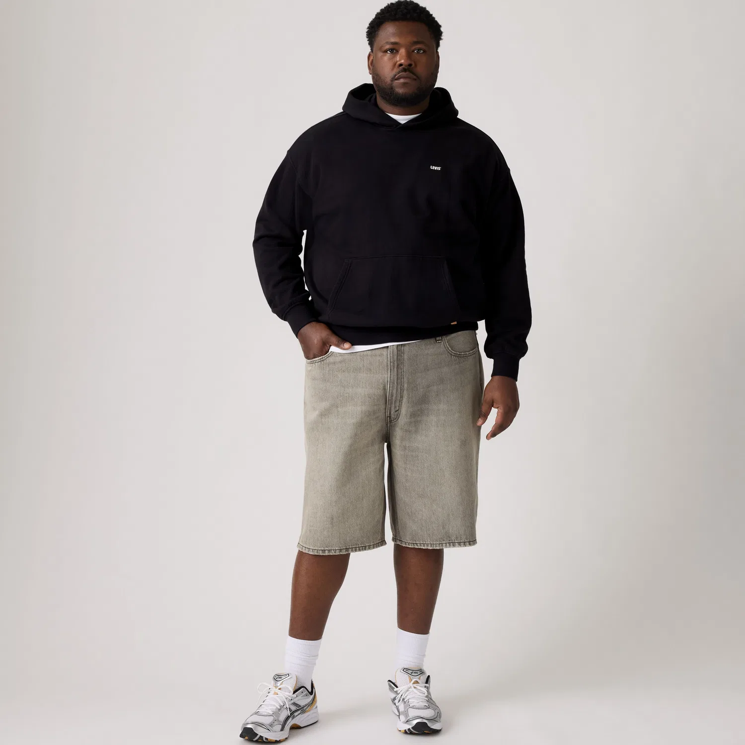 Свободные мужские шорты Levi's, серый
