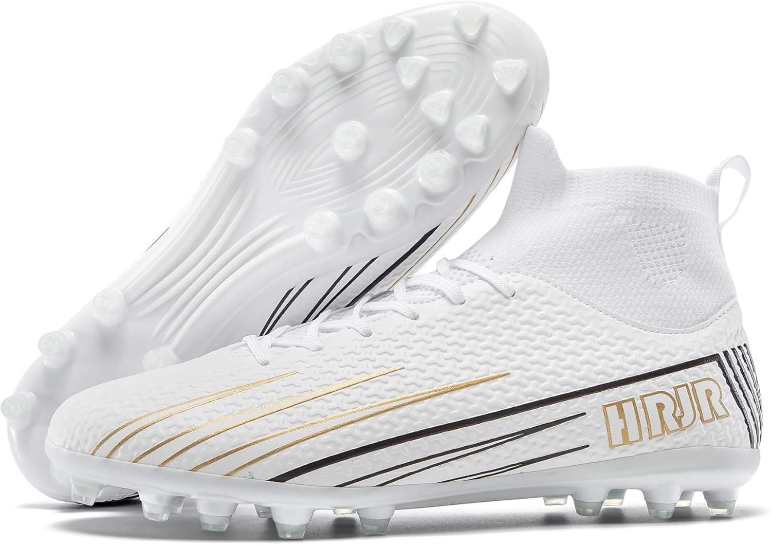 

Детские футбольные бутсы высокие для тренировок для мальчиков и девочек Tugonvac, белый