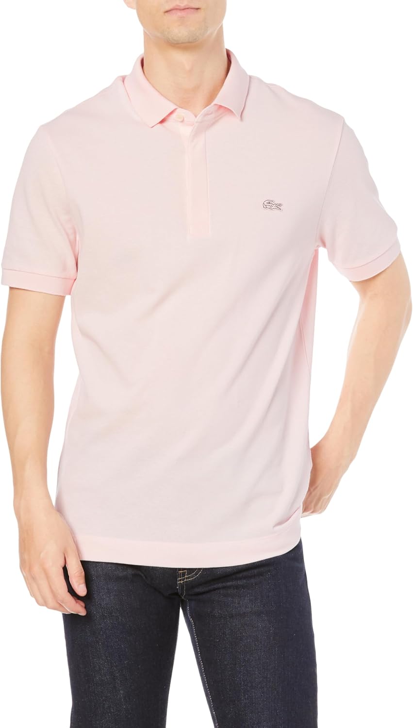

Мужская поло-рубашка Lacoste Regular Fit Stretch Paris (с коротким рукавом) PH5522L (старый цвет), светло-розовый