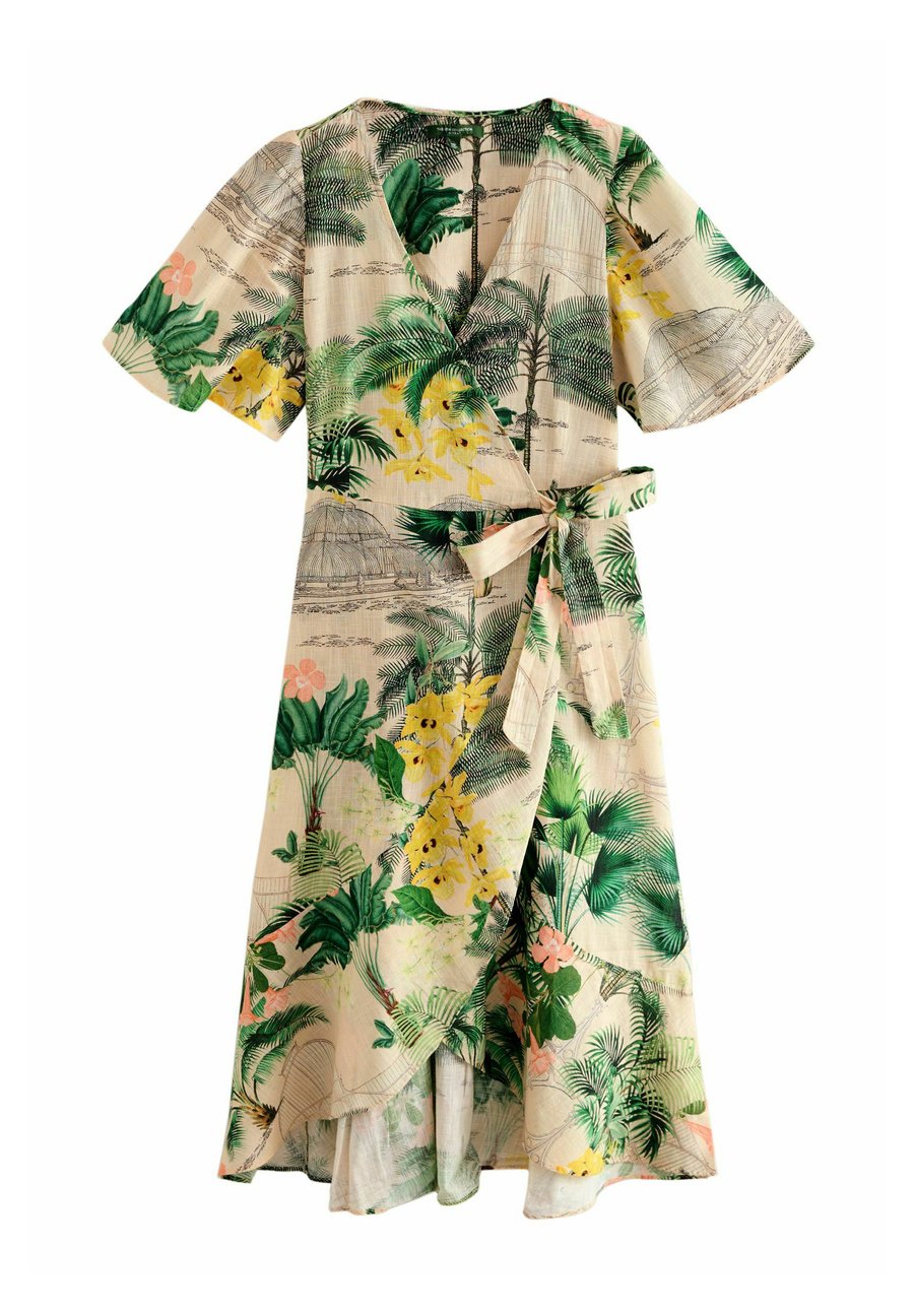 

Платье Next FLUTTER SLEEVE WRAP MIDI, Kew Collection Green Floral/Green