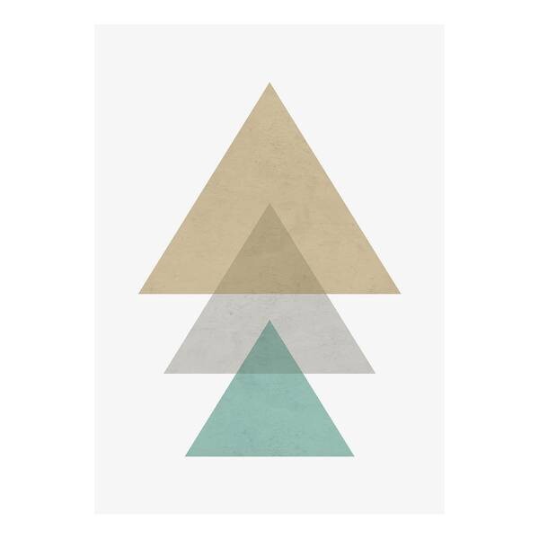 

Картина на холсте A.S. Création Triangles and Aqua цвет blau /gold