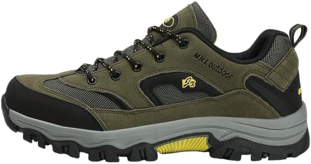 

Мужские туристические кроссовки на шнуровке с толстой подошвой, износостойкие и противоскользящие, подходят для альпинизма и пеших походов, мужская обувь для активного отдыха на природе Azttoztto, зеленый