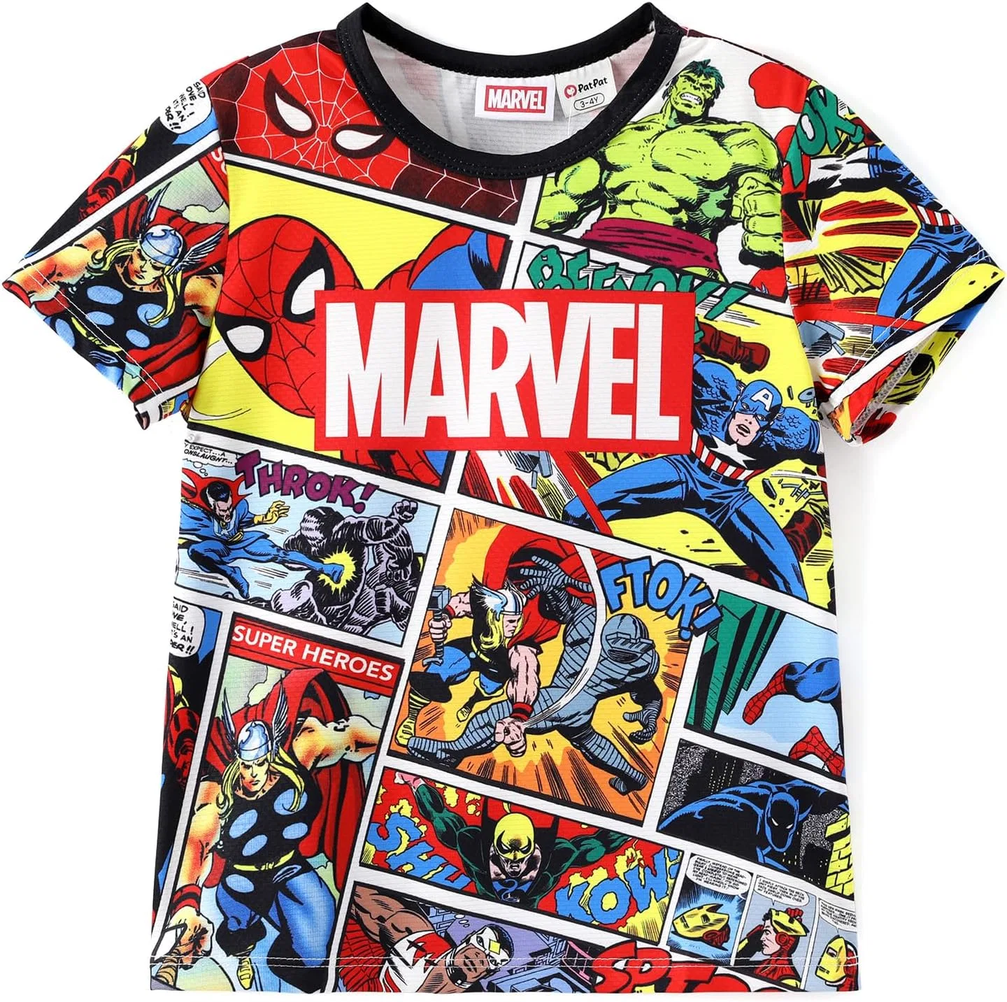 Футболка Marvel, Disney, быстросохнущая с УФ-защитой, Marvel, 2-9 лет