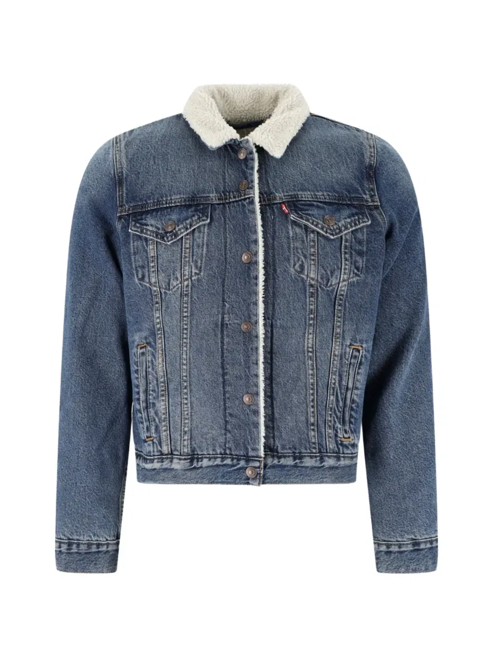 Оригинальная джинсовая куртка Sherpa Trucker с воротником из овчины Levi's, синий