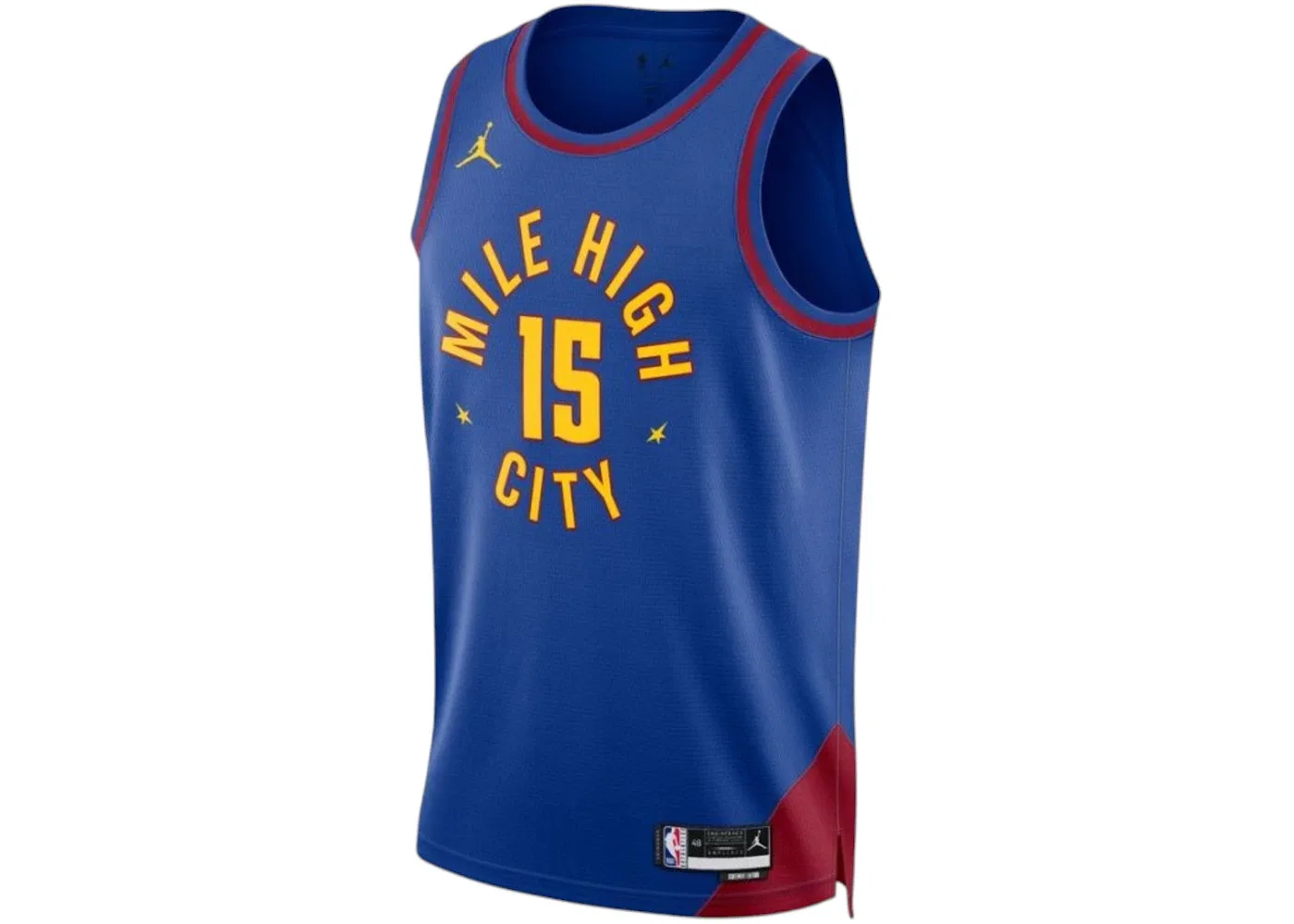 Мужская баскетбольная джерси с принтом Jordan NBA Denver Nuggets Nikola Jokic Statement Edition, Blue/Yellow