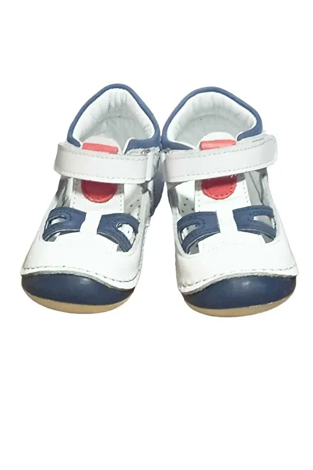 Детские туфли для мальчиков ортопедические First Step Shoes Generic Brands, White Blue — фото 2