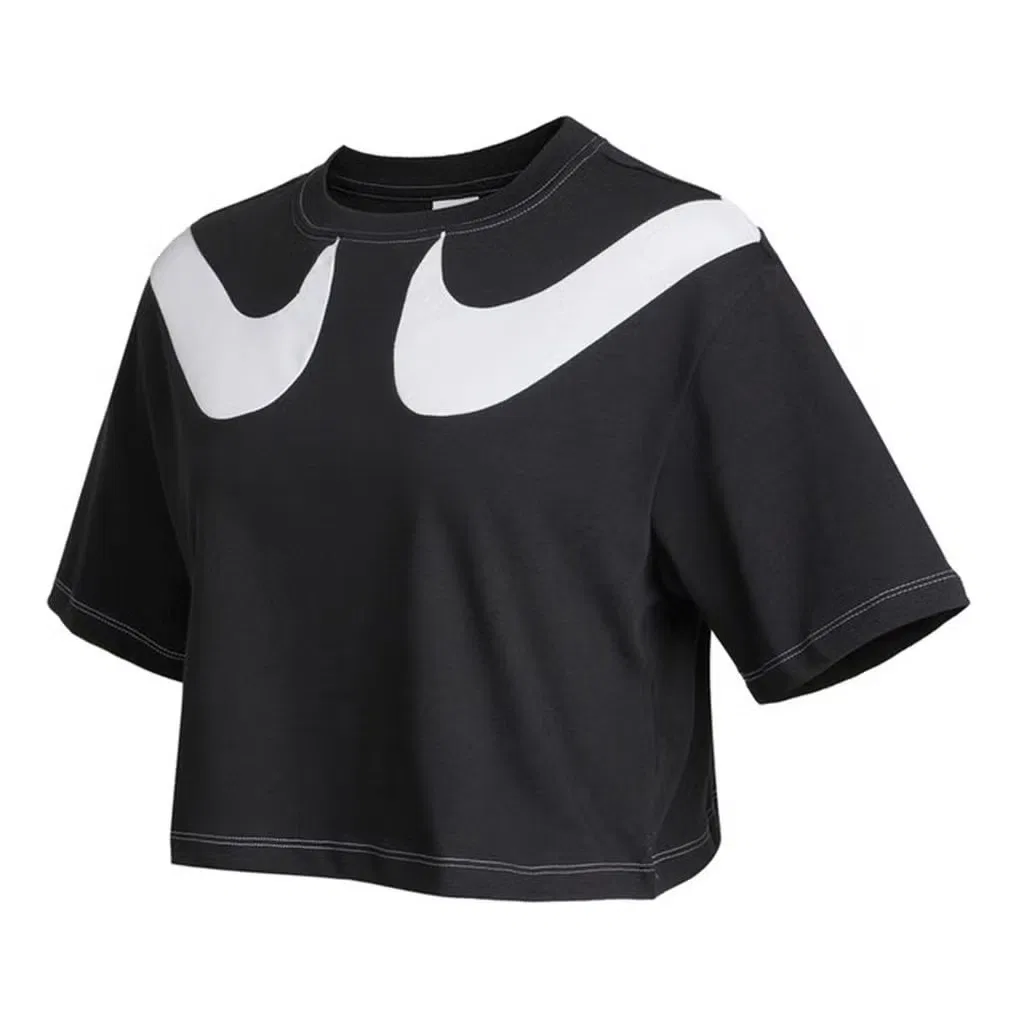 Футболка с принтом Sportswear SWSH GX MOD CROP SS T Nike, черный