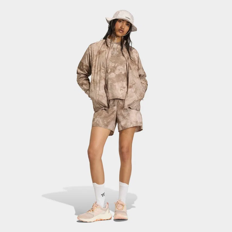 Женская ветровка с капюшоном Mt Windj Sd adidas, Бело-синий — фото 4