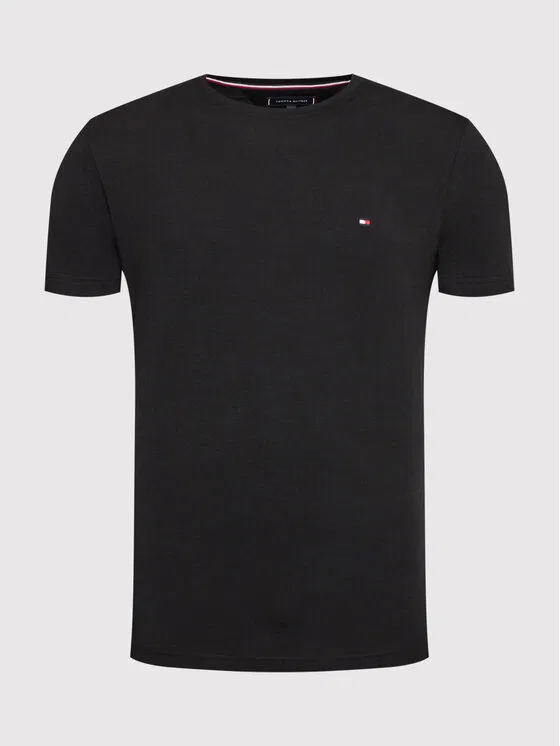 Футболка slim fit Core Stretch Tommy Hilfiger, черный — фото 4