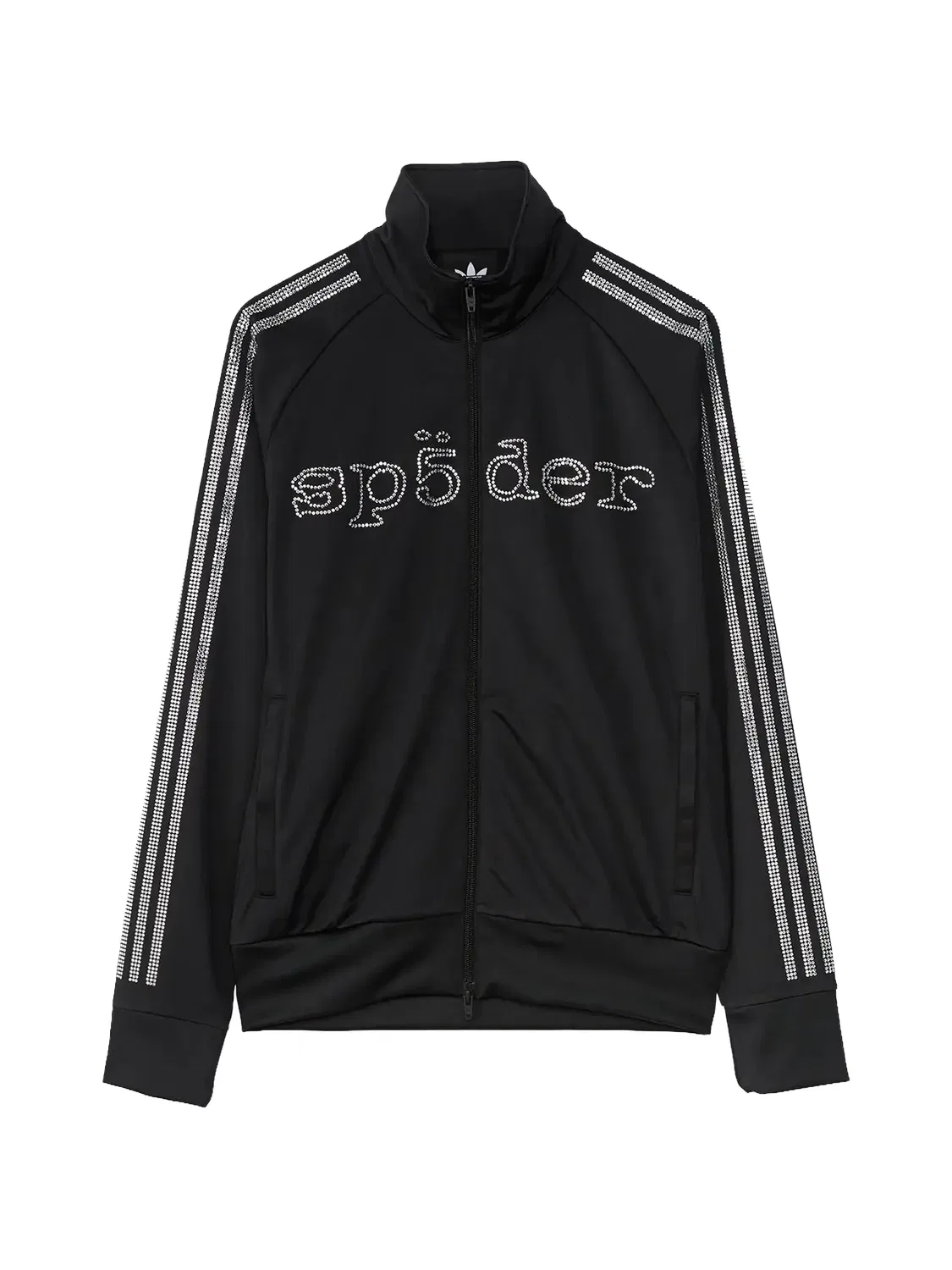 Толстовка со стразами из коллаборации с Sp5der Adidas, черный