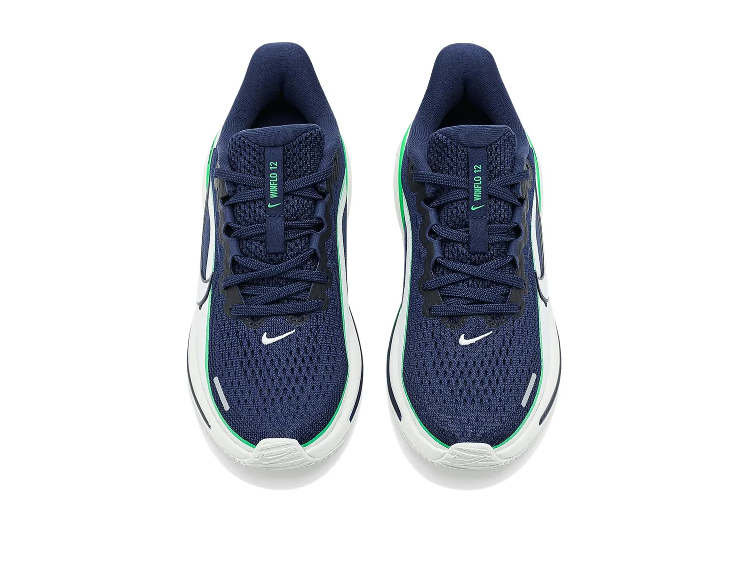 Кроссовки Winflo 12 (для маленьких и больших детей) Nike Kids, Midnight Navy/Summit White/Green Spark/Midnight Navy — фото 3