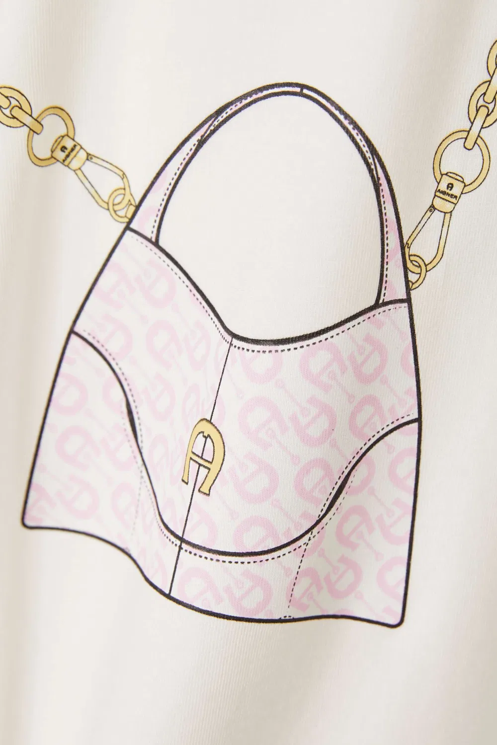 Платье с принтом Crossbody Bag AIGNER, белый — фото 3