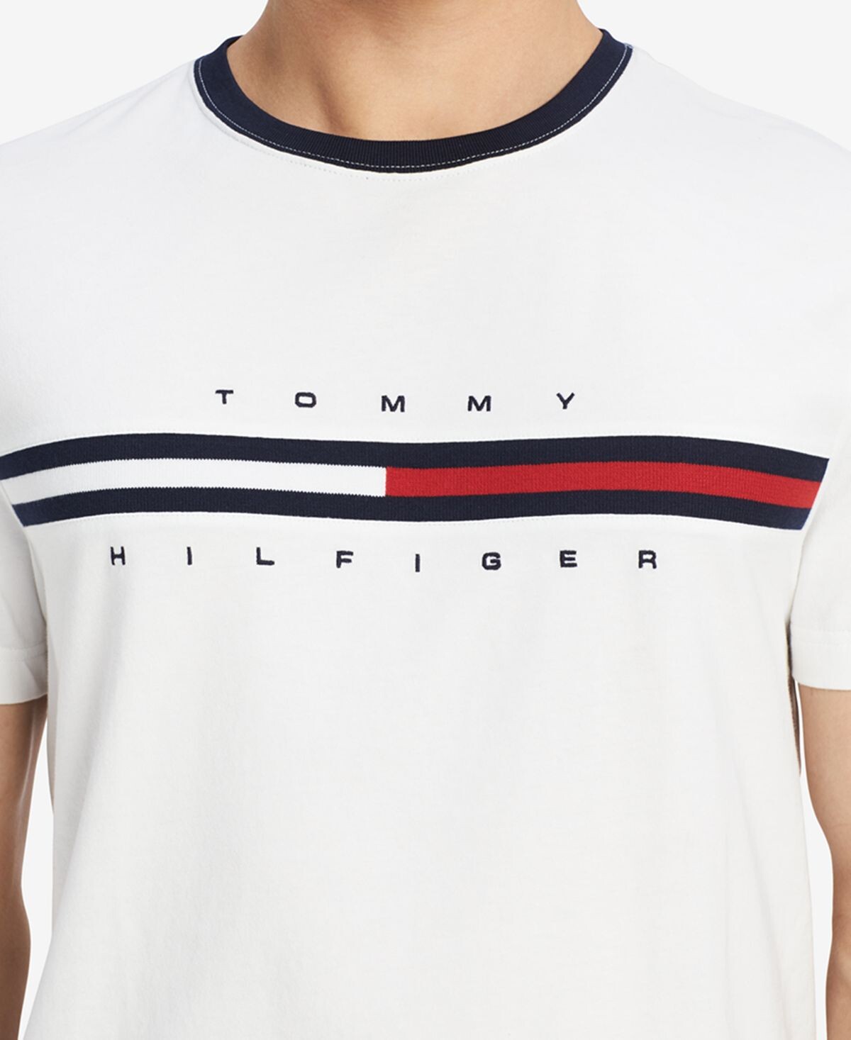 Мужская футболка с коротким рукавом с логотипом tino Tommy Hilfiger, белый — фото 4