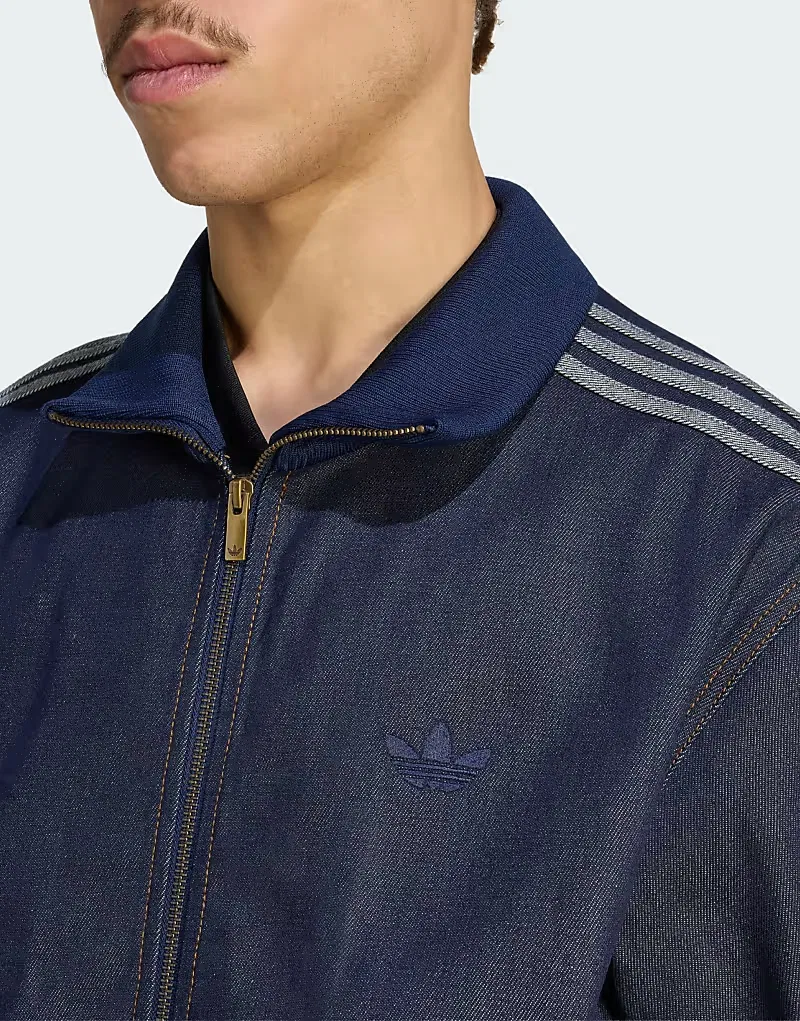 Куртка спортивная джинсовая Firebird Adicolor Adidas Originals, индиго деним — фото 3
