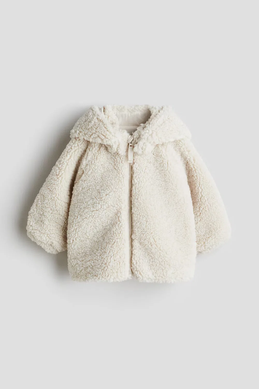 Куртка-Худи из плюшевого флиса H&M, Cremefarben — фото 3