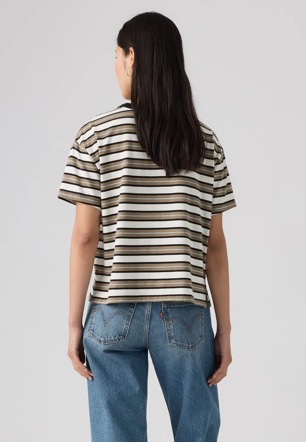 Винтажная футболка - базовая футболка Levi'S, Egret/Black — фото 3