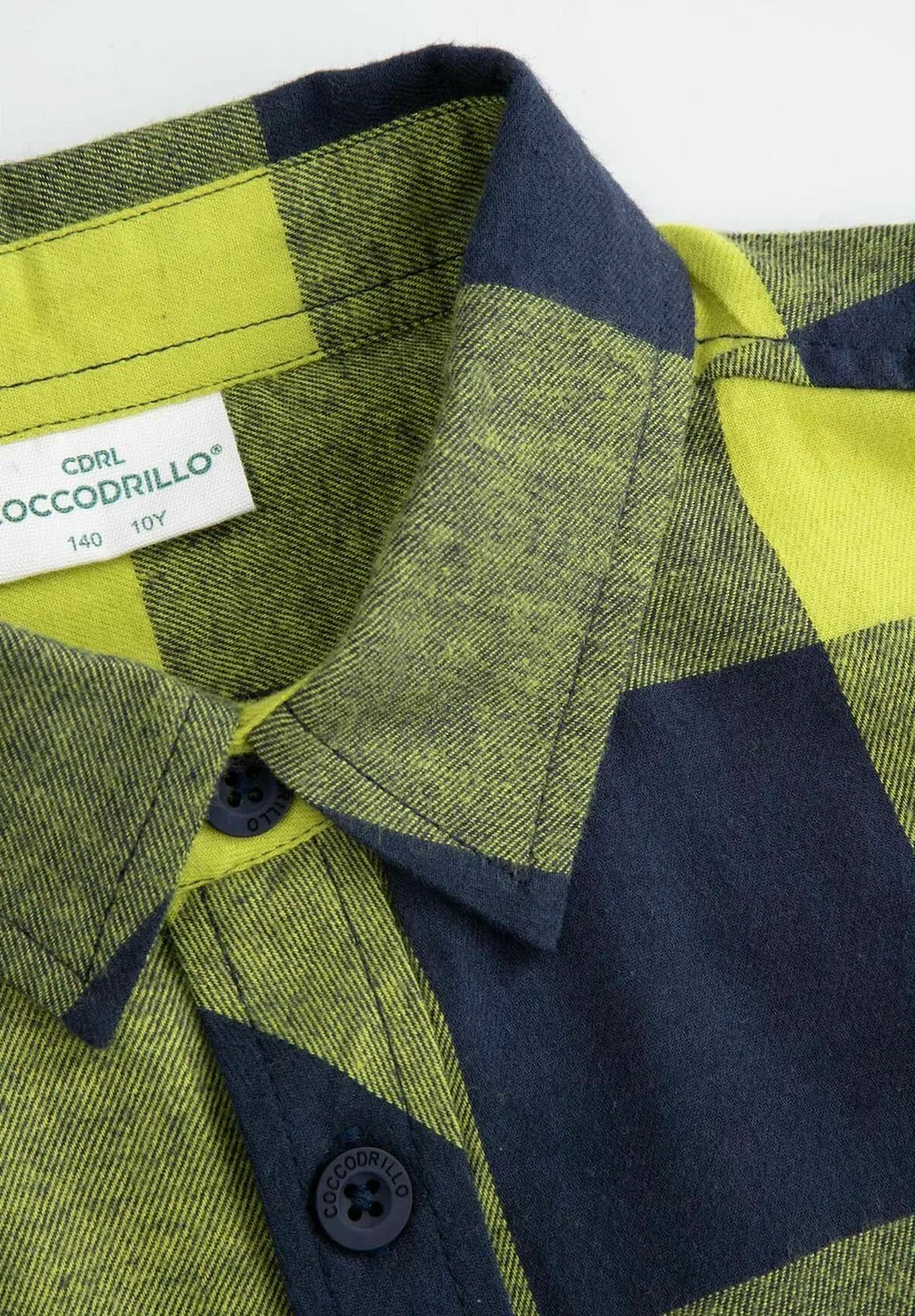 Koszula w kratę z długim rękawem (m-zc5136101sbj-012-128) - рубашка Coccodrillo, Olivgrün — фото 3