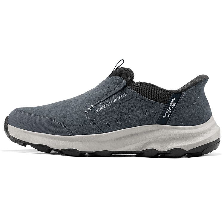 

Низкие повседневные туфли мужские серые Skechers, Gray