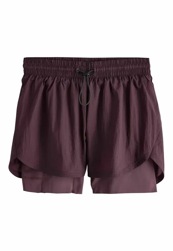 Брюки спортивные с завышенной талией, 2-в-1, Regular Fit, Next, plum purple, фиолетовый