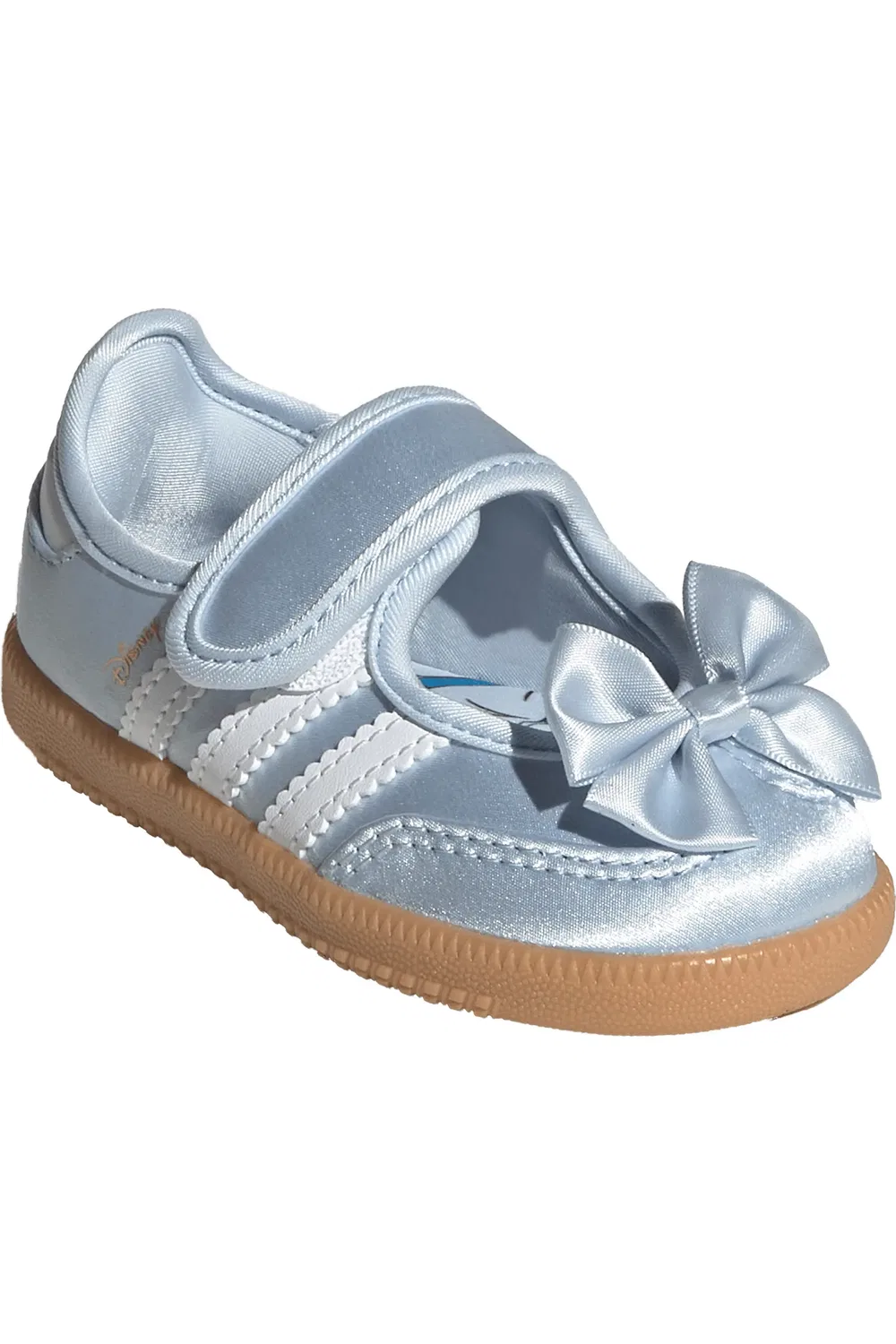 Детские кеды сатиновые с тремя полосками x Disney Alice in Wonderland Samba Jane adidas, Crystal Sky/White/Gum — фото 2