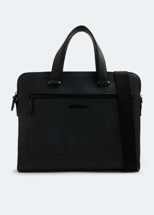 

Сумка-тоут FERRAGAMO Firenze briefcase, черный