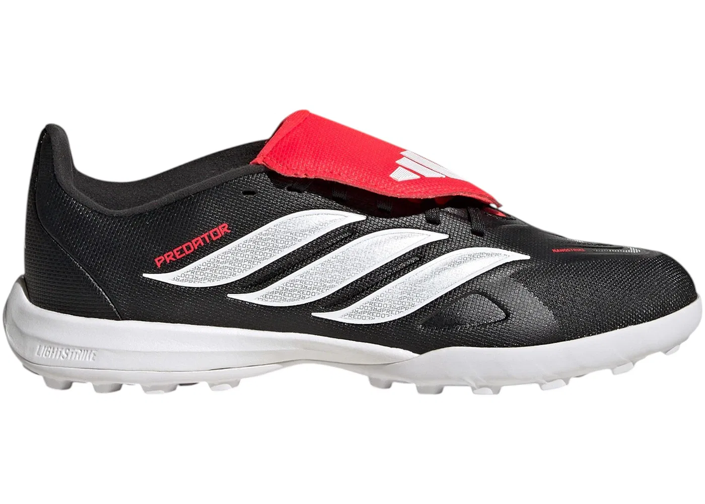 Детские бутсы с длинным языком Predator League Fold-Over Tongue TF Immortal DNA Pack (GS) Adidas, Core Black Cloud White Lucid Red
