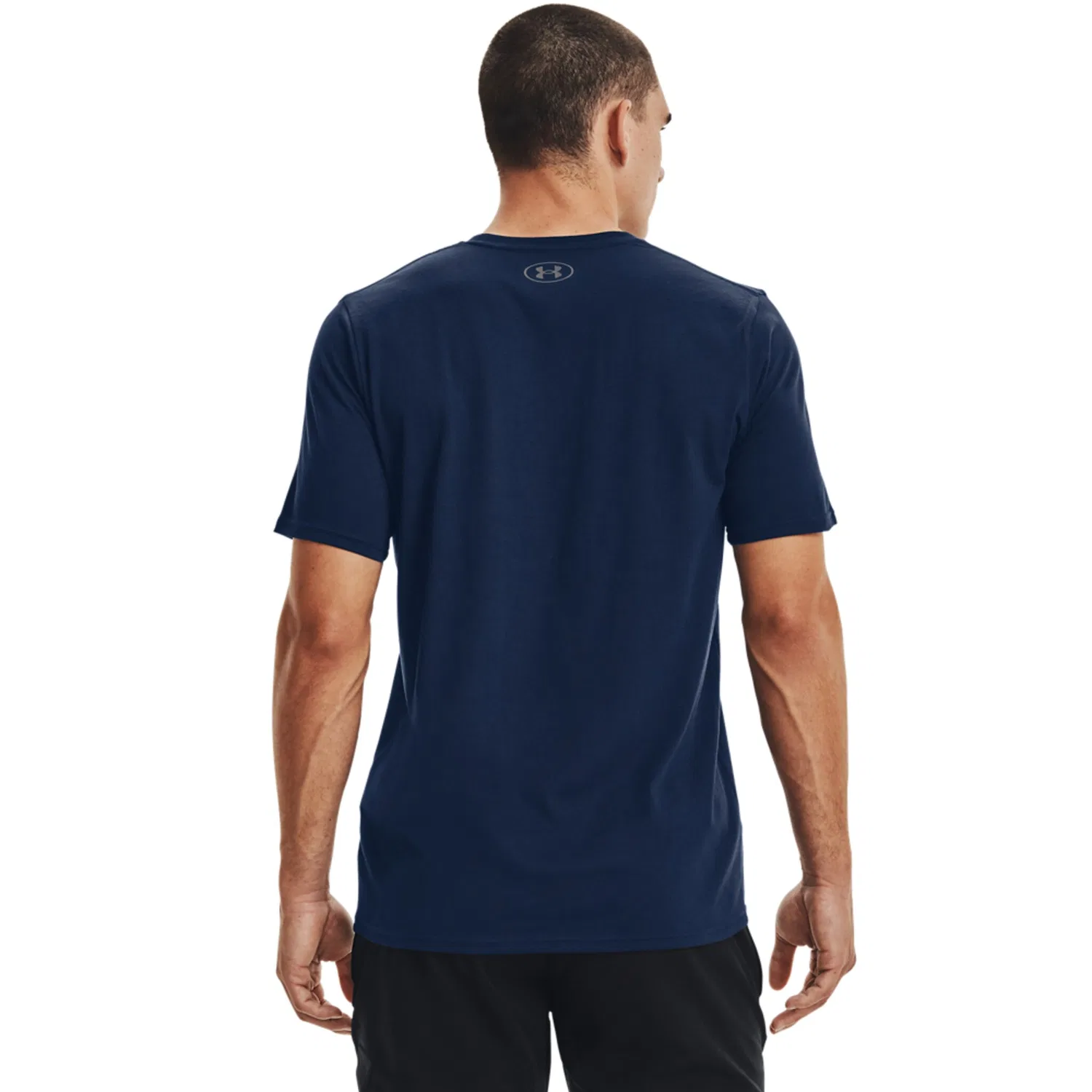 Детская хлопковая футболка с круглым вырезом Under Armour, Navy — фото 3