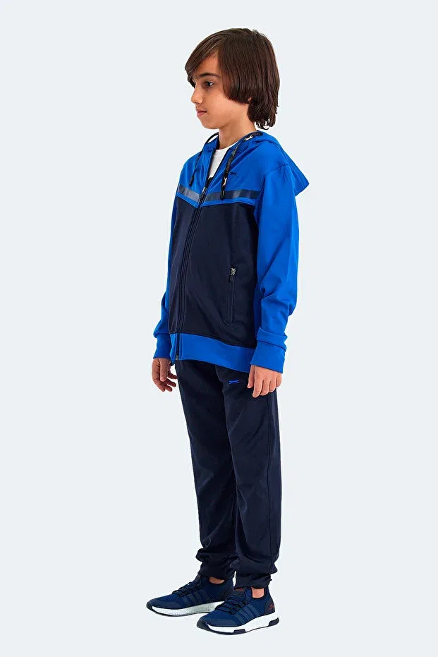 Детский спортивный комплект с принтом Slazenger, Navy Blue / Saks Blue — фото 4