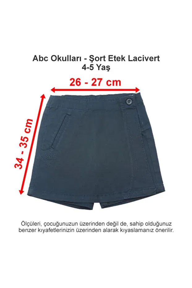 Детские шорты-юбка для девочек хлопковые Abctextil, Navy Blue