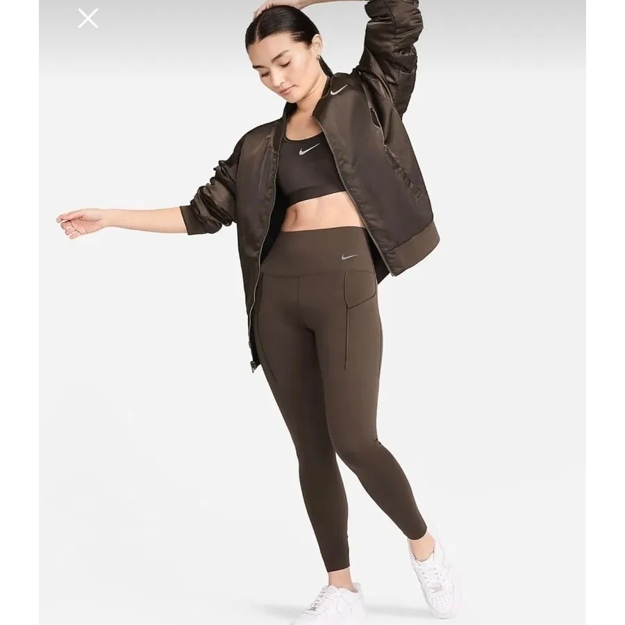 Леггинсы для тренировок с высокой посадкой Dri-Fit Universa Nike, Коричневый — фото 2