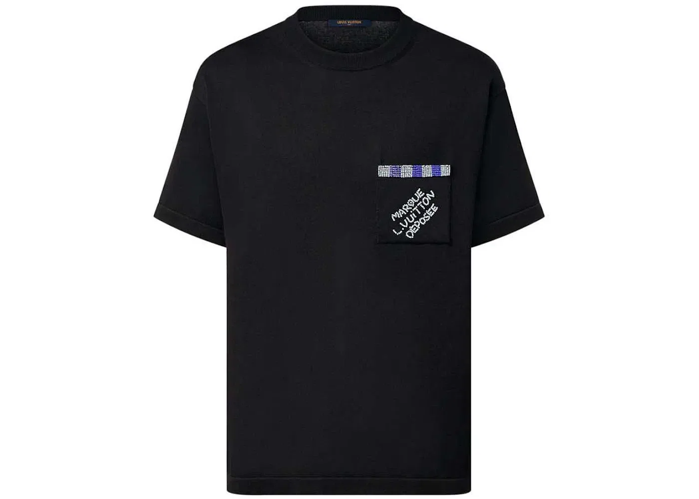 Мужская футболка с коротким рукавом Louis Vuitton Crewneck, Black