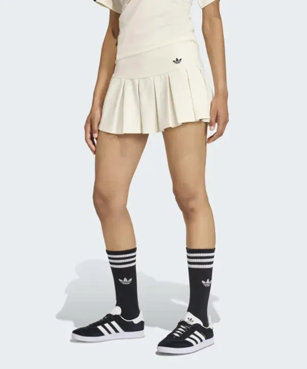Юбка спортивная мини, Adidas, белый