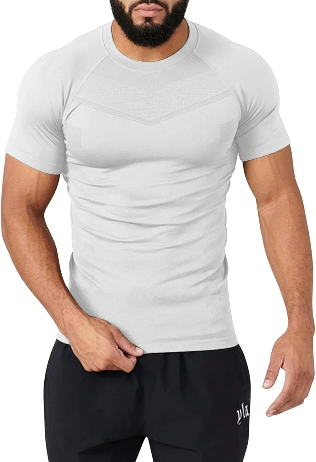 Мужская футболка с коротким рукавом Muscle Fit Quick Dry, Silver