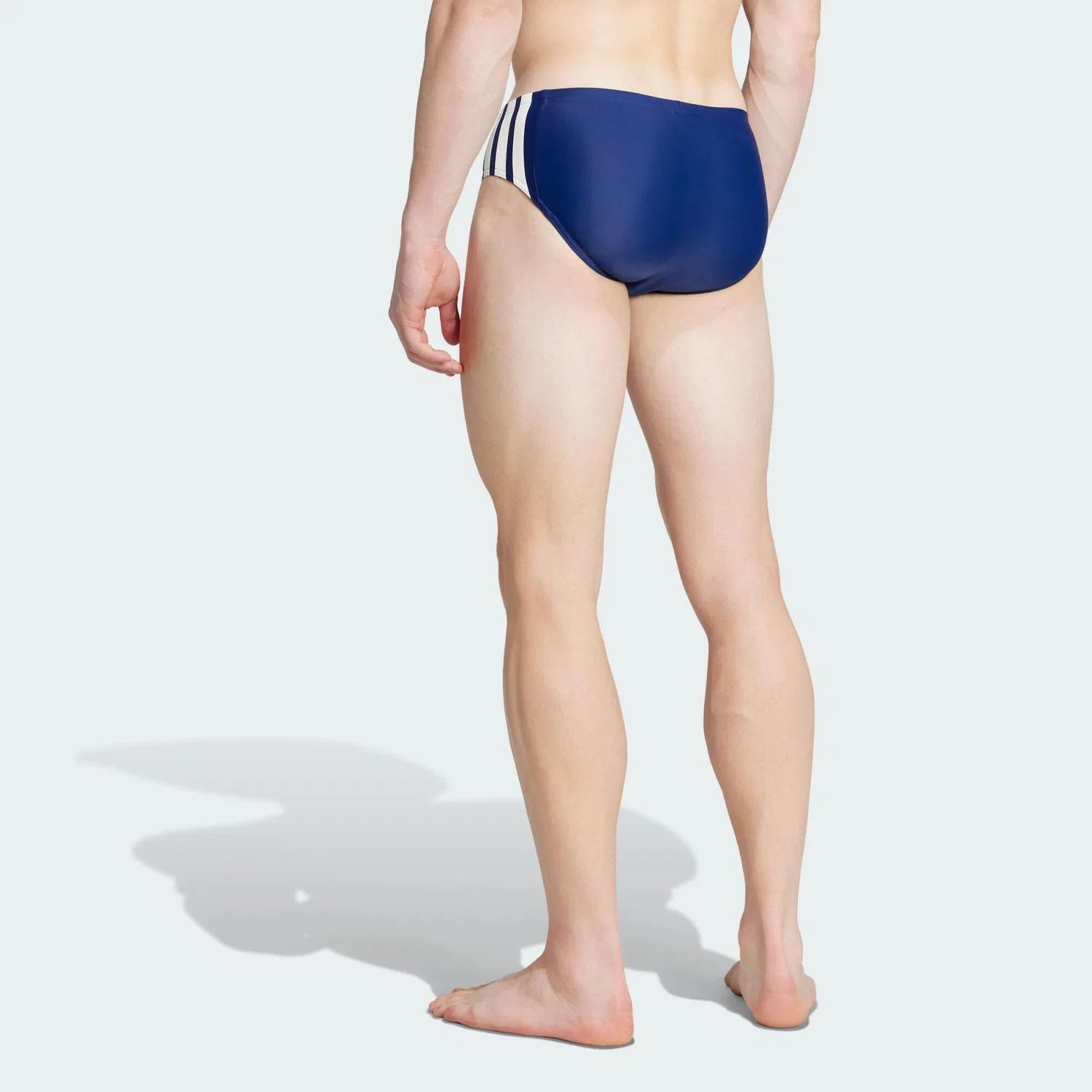 Мужские плавки с длиной до колена 3-Streifen Adidas, Darkblue Weiss — фото 3