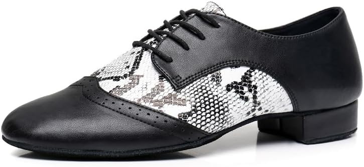 

Мужские латинские танцевальные туфли AOQUNFS, черная лакированная кожа, бальные туфли для танго и сальсы, модель 8010