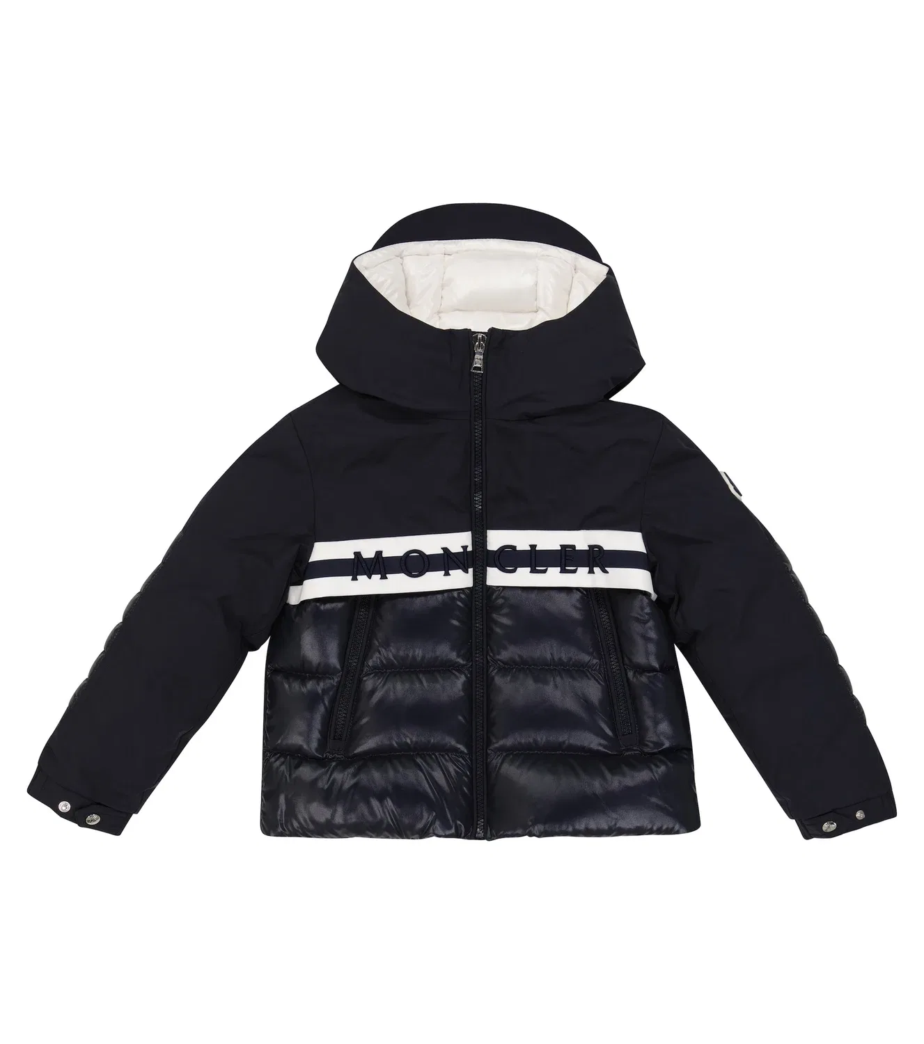 Пуховик с капюшоном Hanim Moncler Enfant, синий