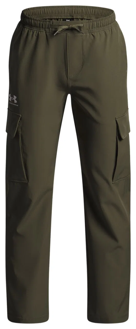 Брюки для мальчиков Icon Woven Under Armour, цвет White/Marine Od Green