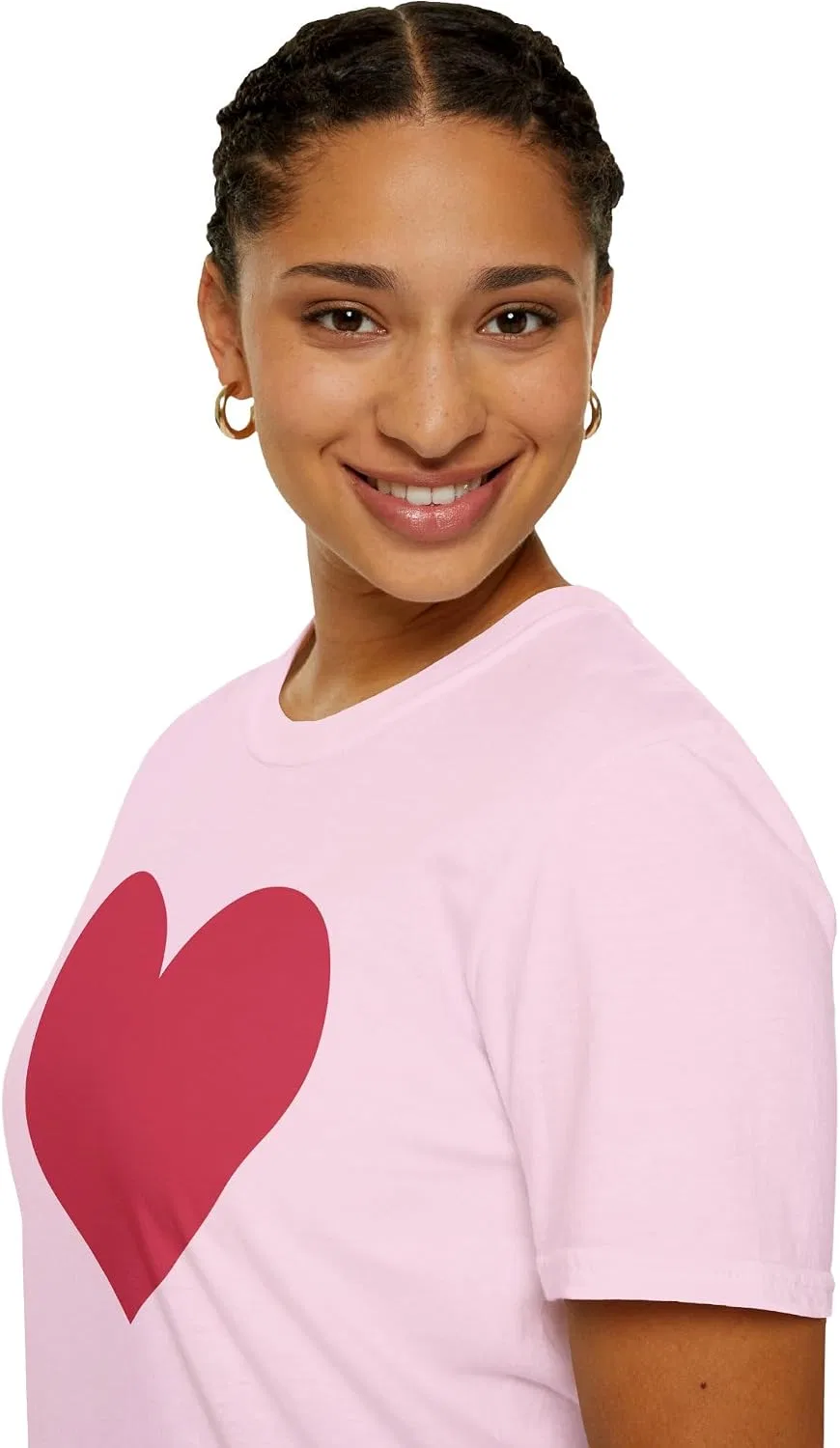 Мужская футболка с принтом Red Heart Graphic, светло-розовый — фото 3