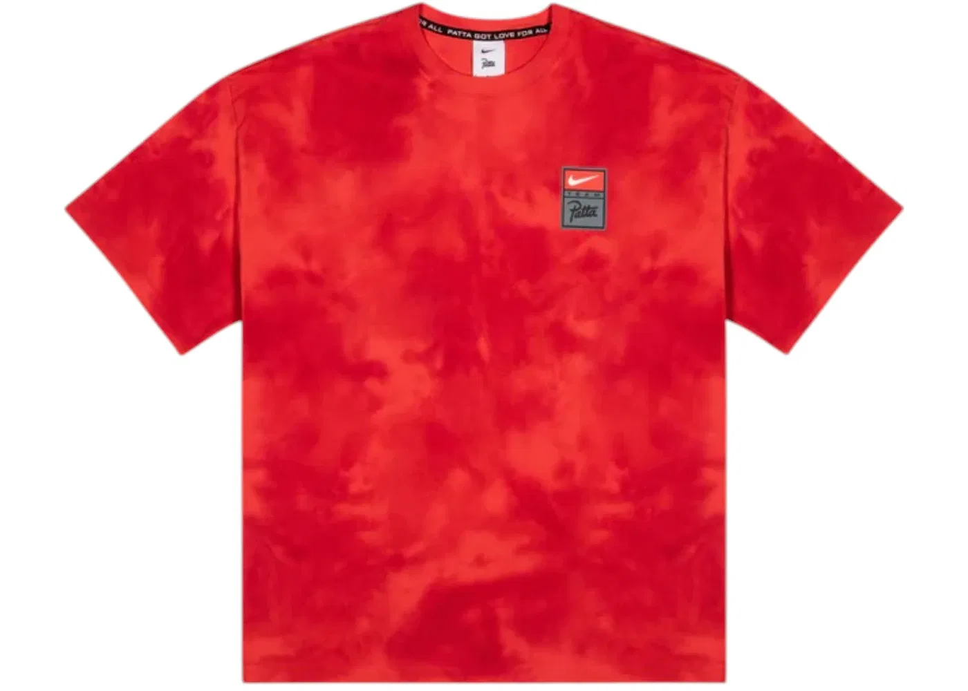 Мужская футболка с принтом Nike x Patta NRG GX Washed T-shirt, Rush Red/University Red/Gym Red