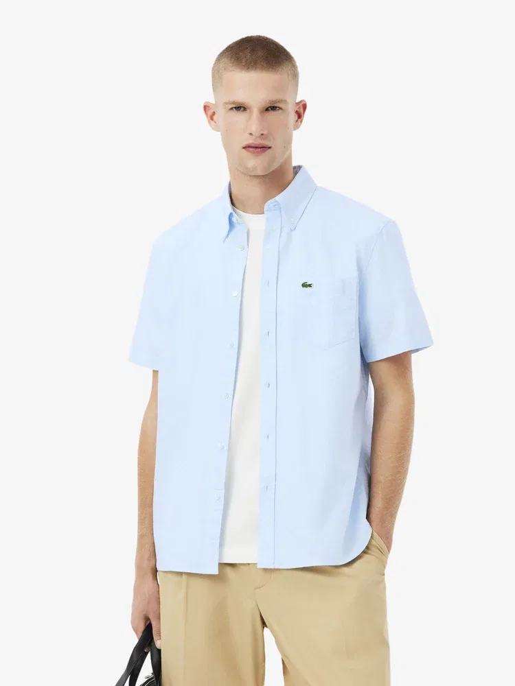 Рубашка с коротким рукавом Oxford, модель CH1917 LACOSTE, Sky Blue