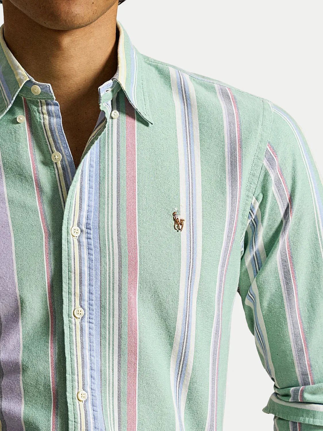 Мужская рубашка стандартного кроя Polo Ralph Lauren, светло-зеленый — фото 3