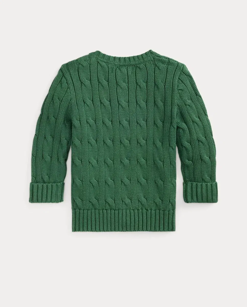 Детский джемпер из хлопка, Unisex Punto Ochos, Polo Ralph Lauren, зеленый — фото 2
