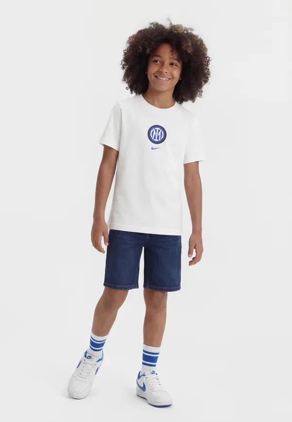 Футболка хлопковая Inter milano crest tee unisex - club wear Nike Performance, white, белый