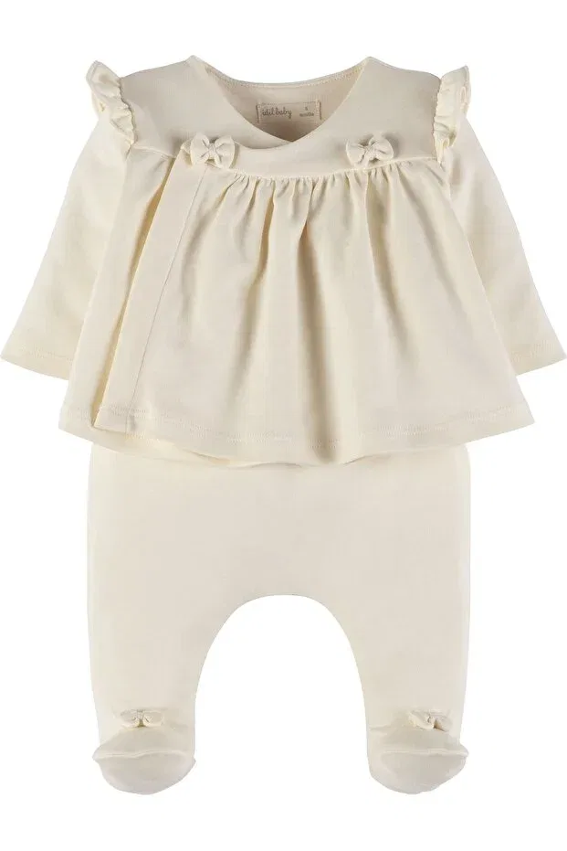 Детский комплект из 8 предметов хлопковый Idilbaby&Mamino, Ecru — фото 2